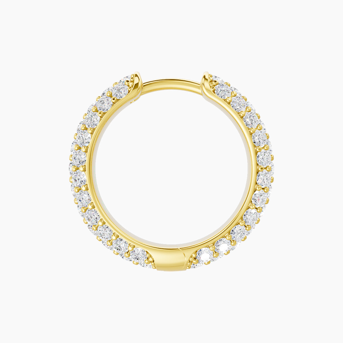 Theia | 18k Yellow Gold 9.5 mm Pave Diamond Nose Ring Piercing