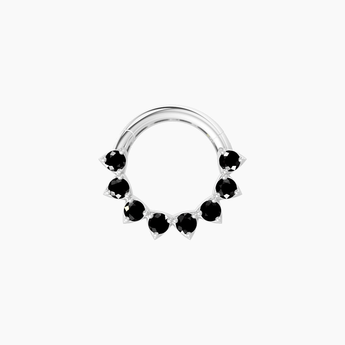Uma | 18k White Gold 6.5 mm Black Diamond Daith Piercing