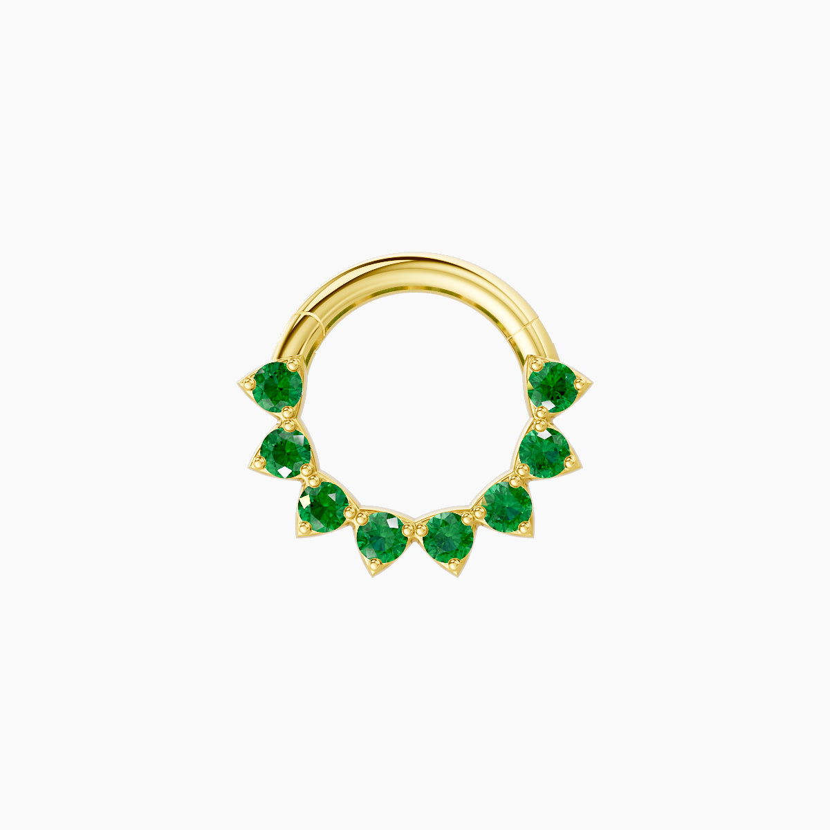 Uma | 18k Yellow Gold 6.5 mm Emerald Daith Piercing
