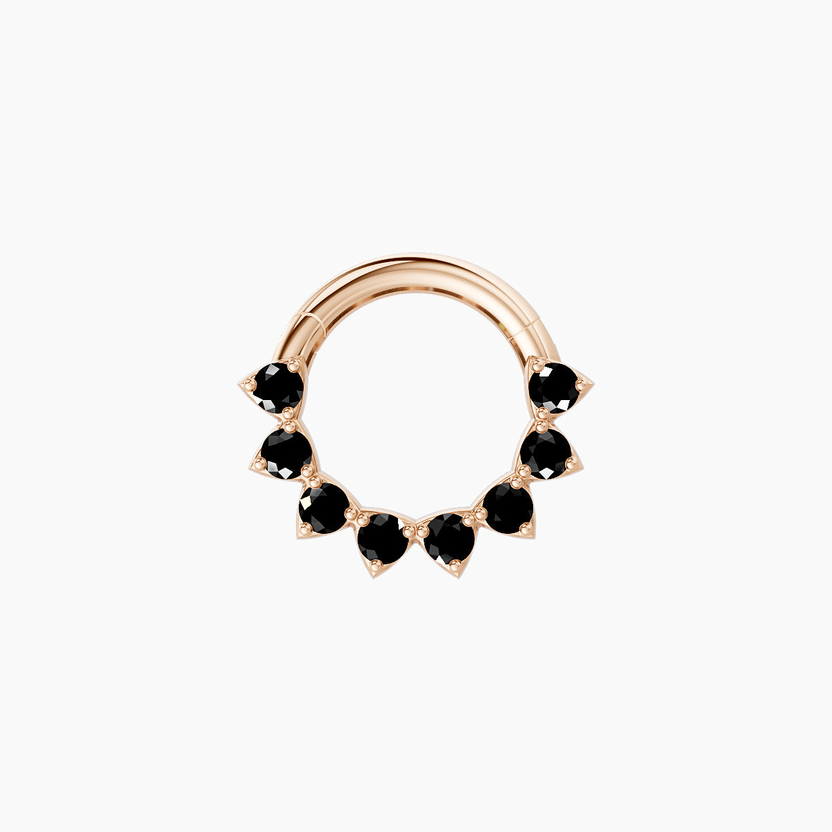 Uma | 18k Rose Gold 6.5 mm Black Diamond Septum Piercing