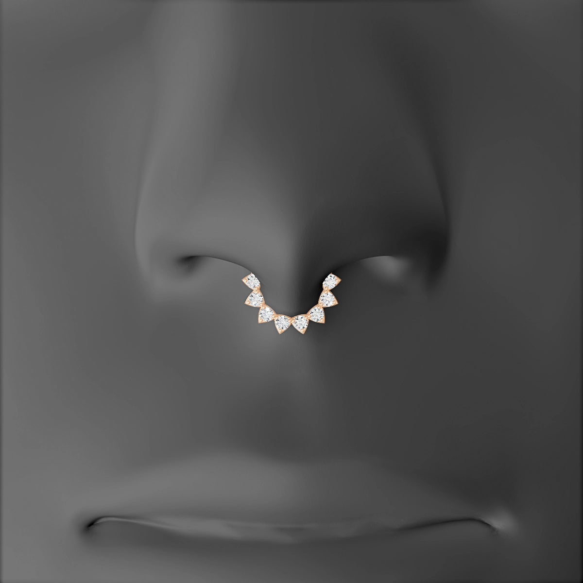 Uma | 18k Rose Gold 6.5 mm Diamond Septum Piercing