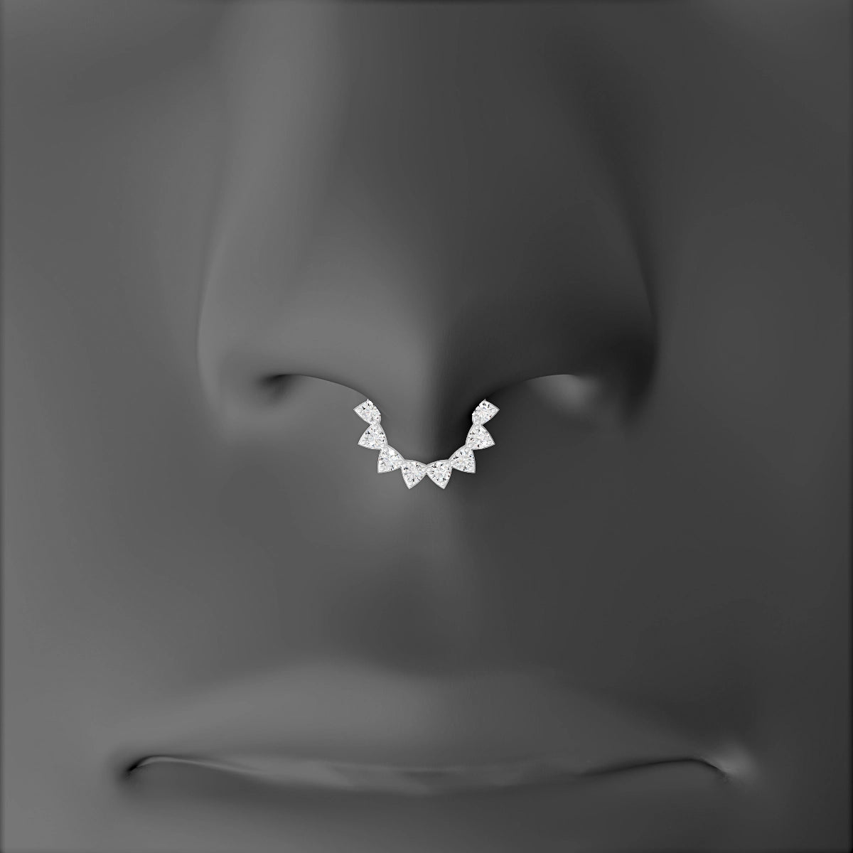 Uma | 18k White Gold 6.5 mm Diamond Septum Piercing