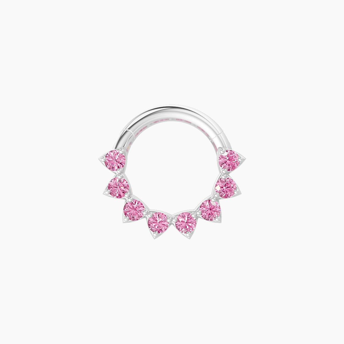 Uma | 18k White Gold 6.5 mm Pink Sapphire Septum Piercing