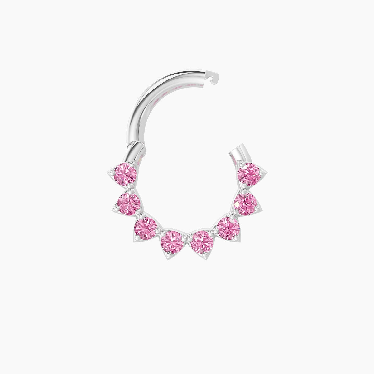 Uma | 18k White Gold 6.5 mm Pink Sapphire Septum Piercing