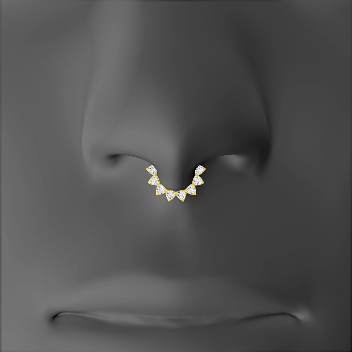 Uma | 18k Yellow Gold 6.5 mm Diamond Septum Piercing