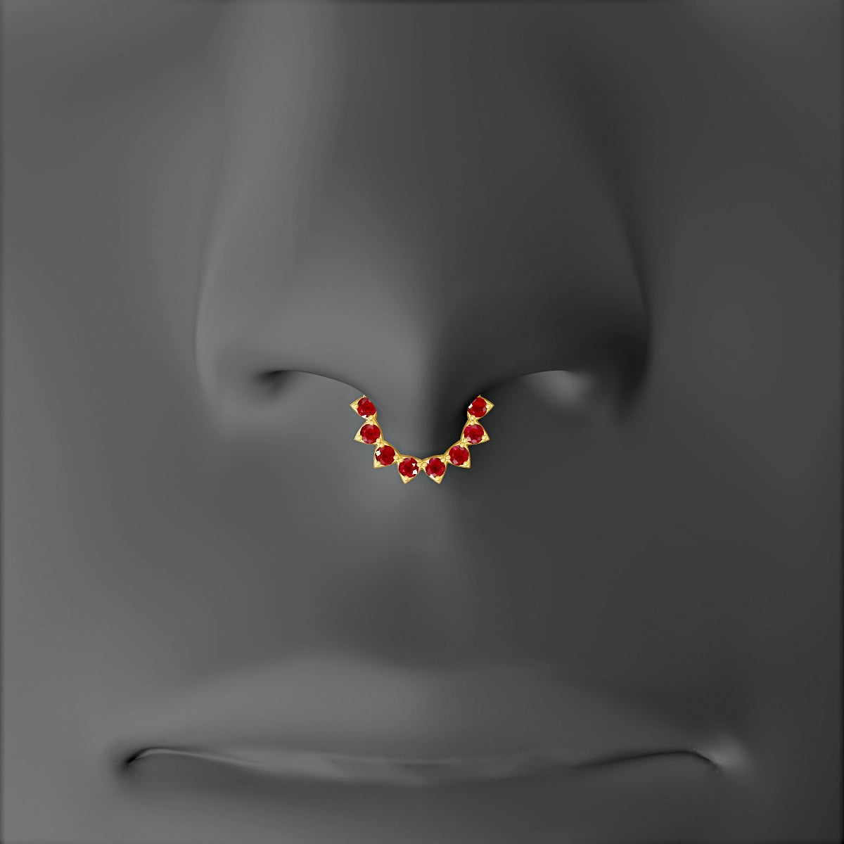 Uma | 18k Yellow Gold 6.5 mm Ruby Septum Piercing