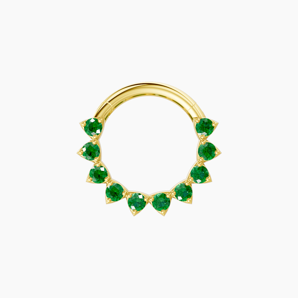 Uma | 18k Yellow Gold 8 mm Emerald Daith Piercing