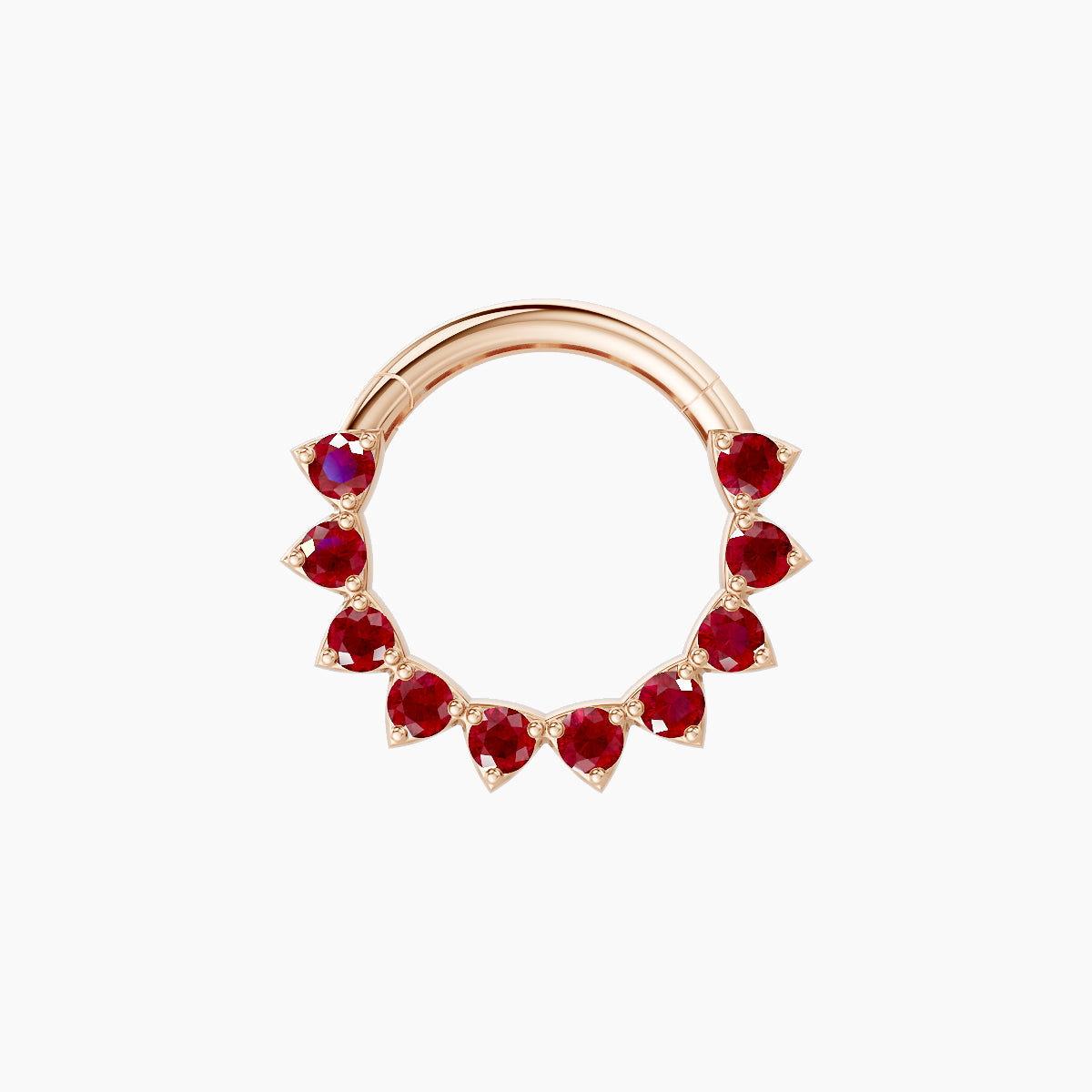 Uma | 18k Rose Gold 8 mm Ruby Septum Piercing