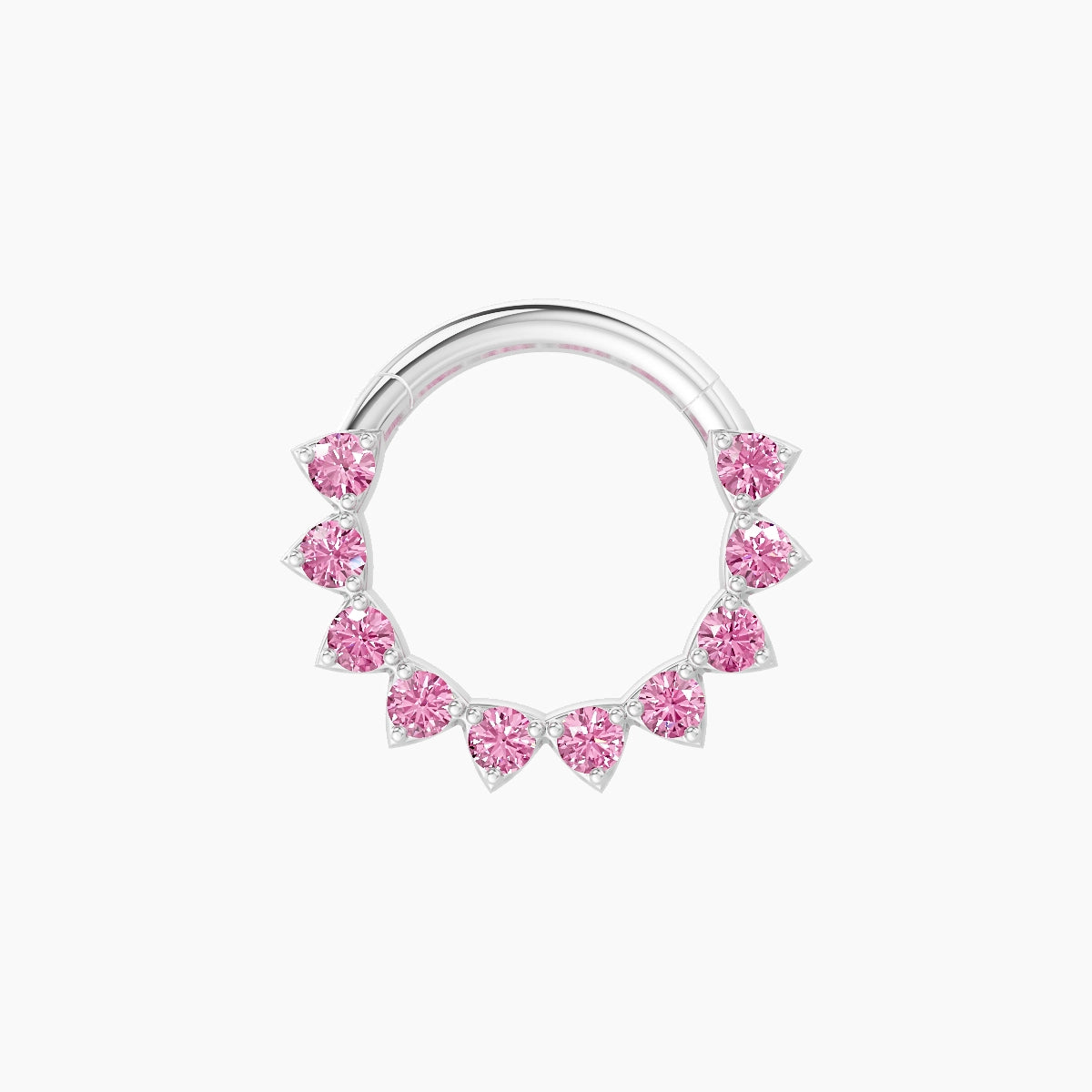 Uma | 18k White Gold 8 mm Pink Sapphire Septum Piercing