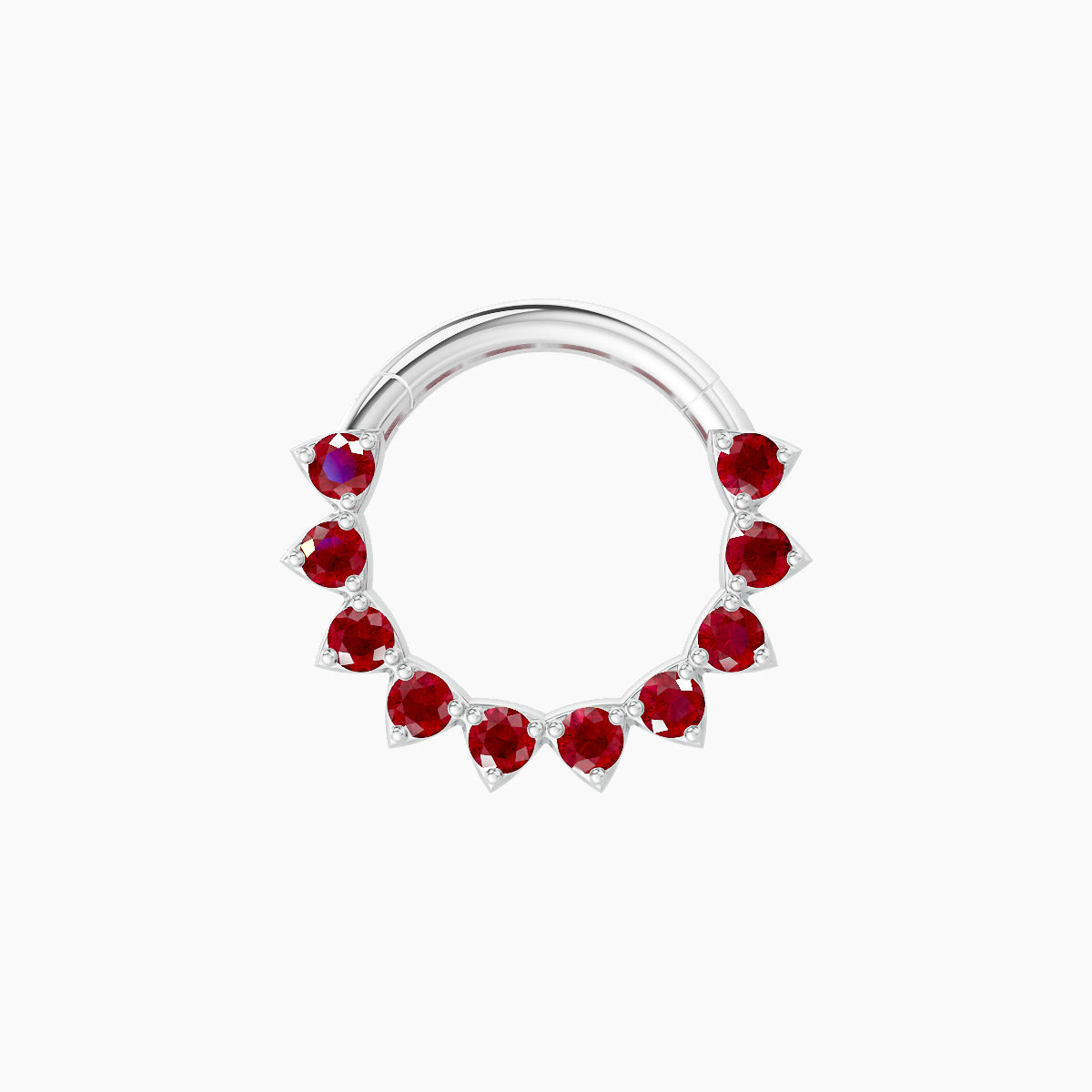 Uma | 18k White Gold 8 mm Ruby Septum Piercing