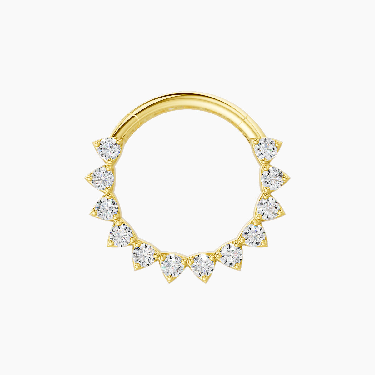 Uma | 18k Yellow Gold 9.5 mm Diamond Daith Piercing