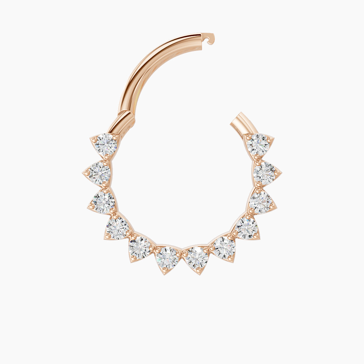 Uma | 18k Rose Gold 9.5 mm Diamond Septum Piercing
