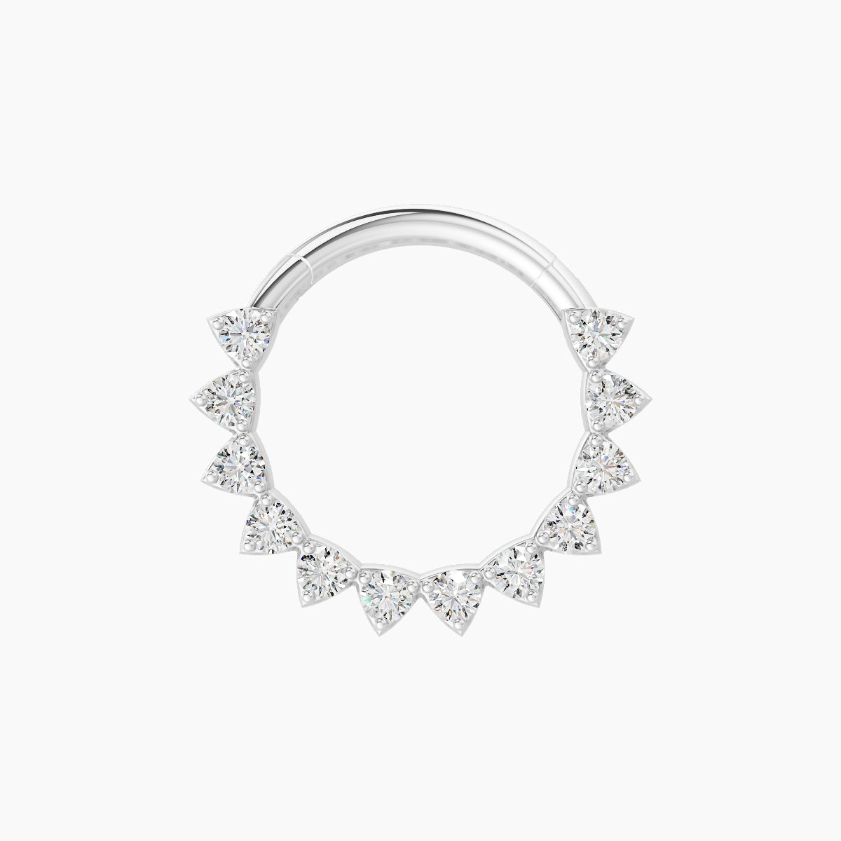 Uma | 18k White Gold 9.5 mm Diamond Septum Piercing