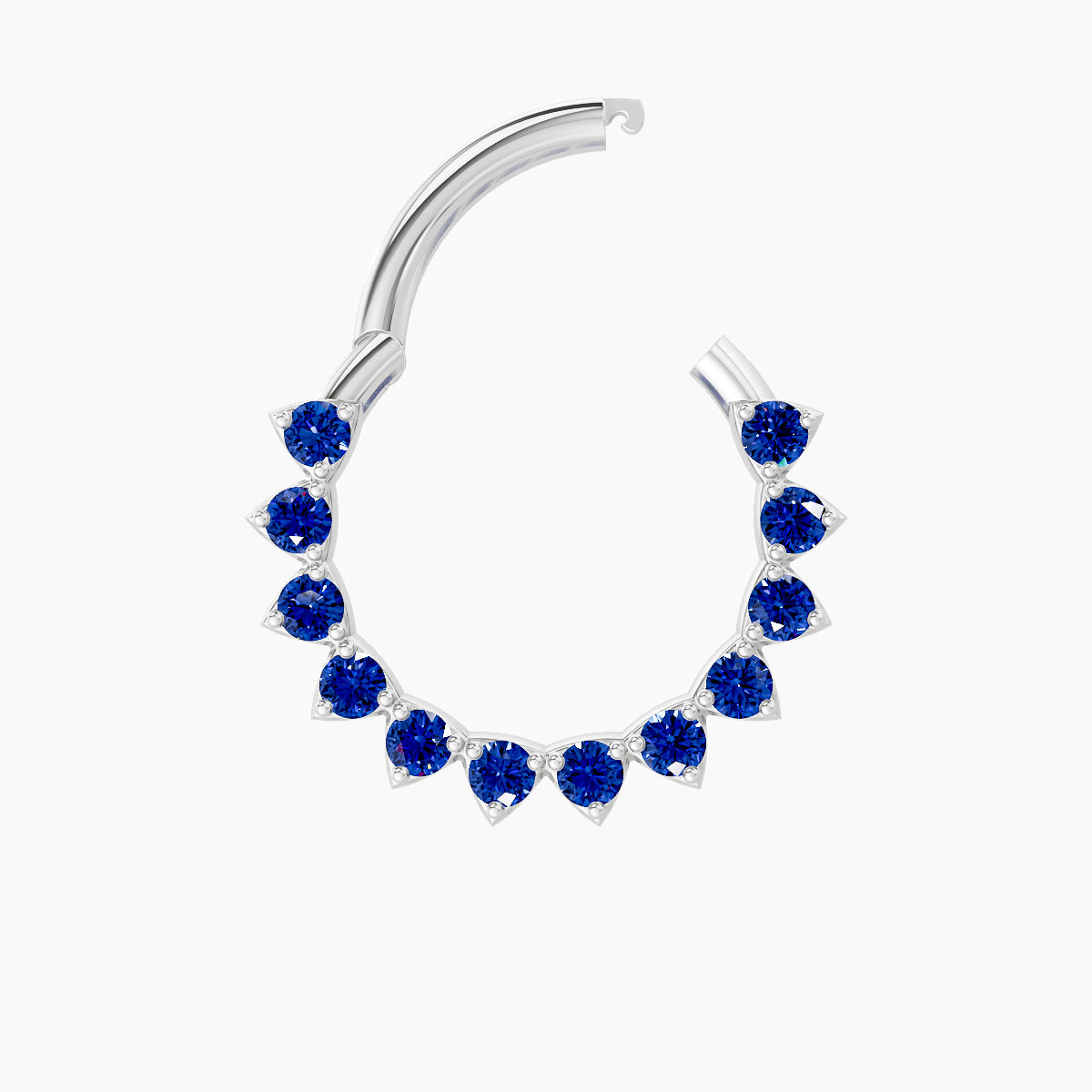 Uma | 18k White Gold 9.5 mm Sapphire Septum Piercing