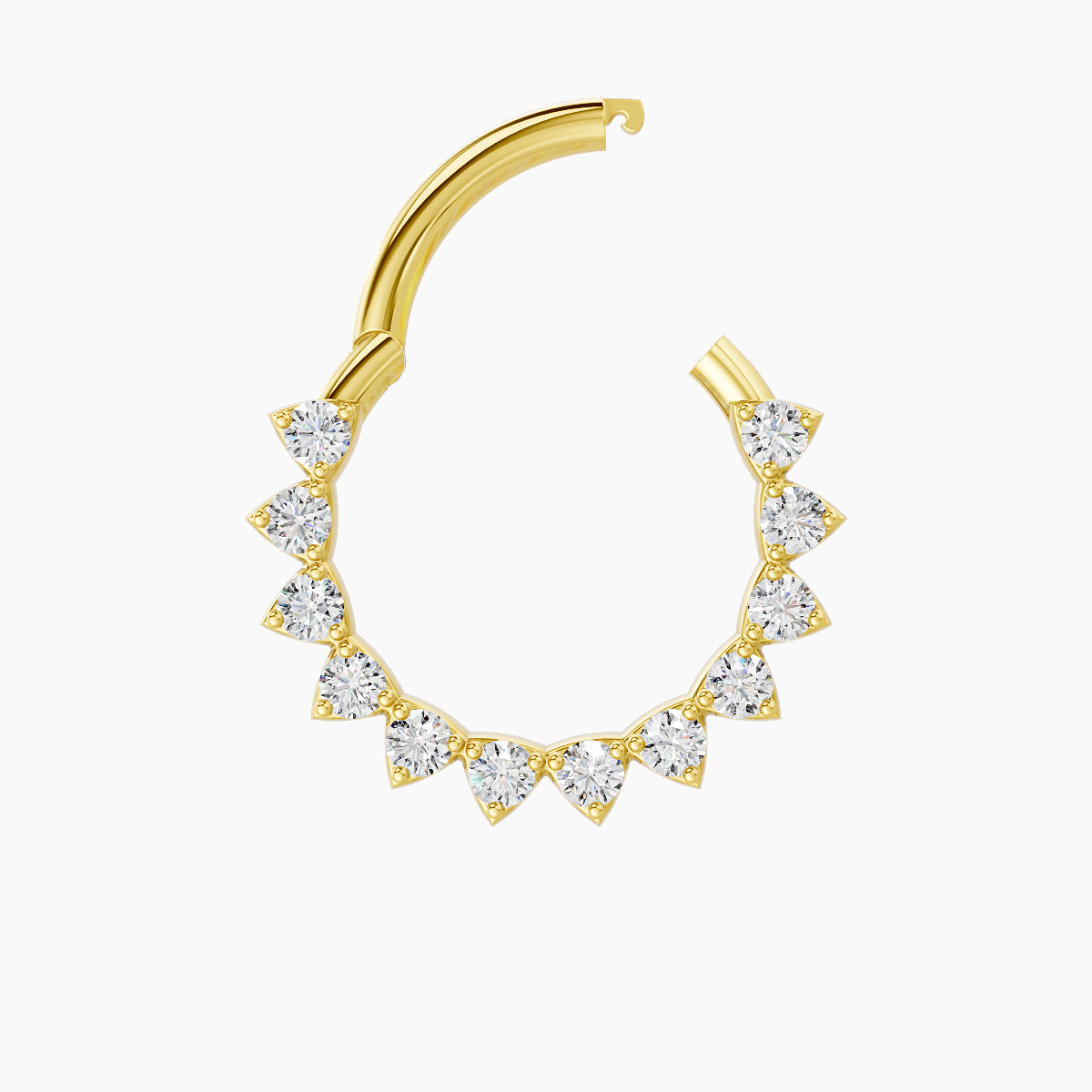 Uma | 18k Yellow Gold 9.5 mm Diamond Septum Piercing