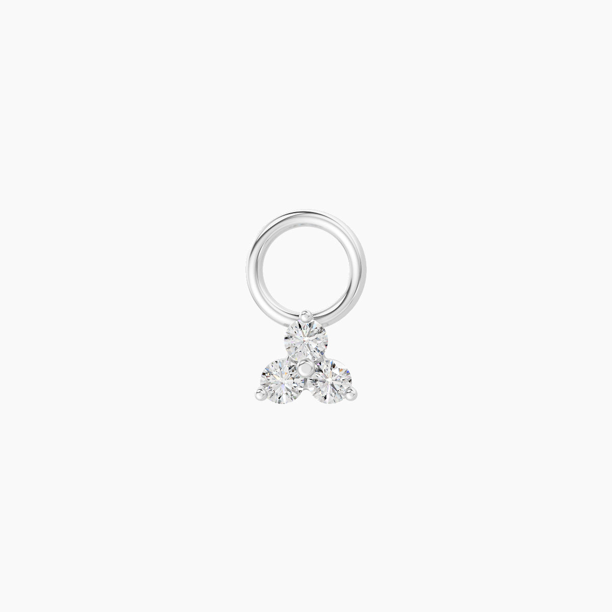 Venus | 18k White Gold 3.5 mm Trilogy Diamond Charm