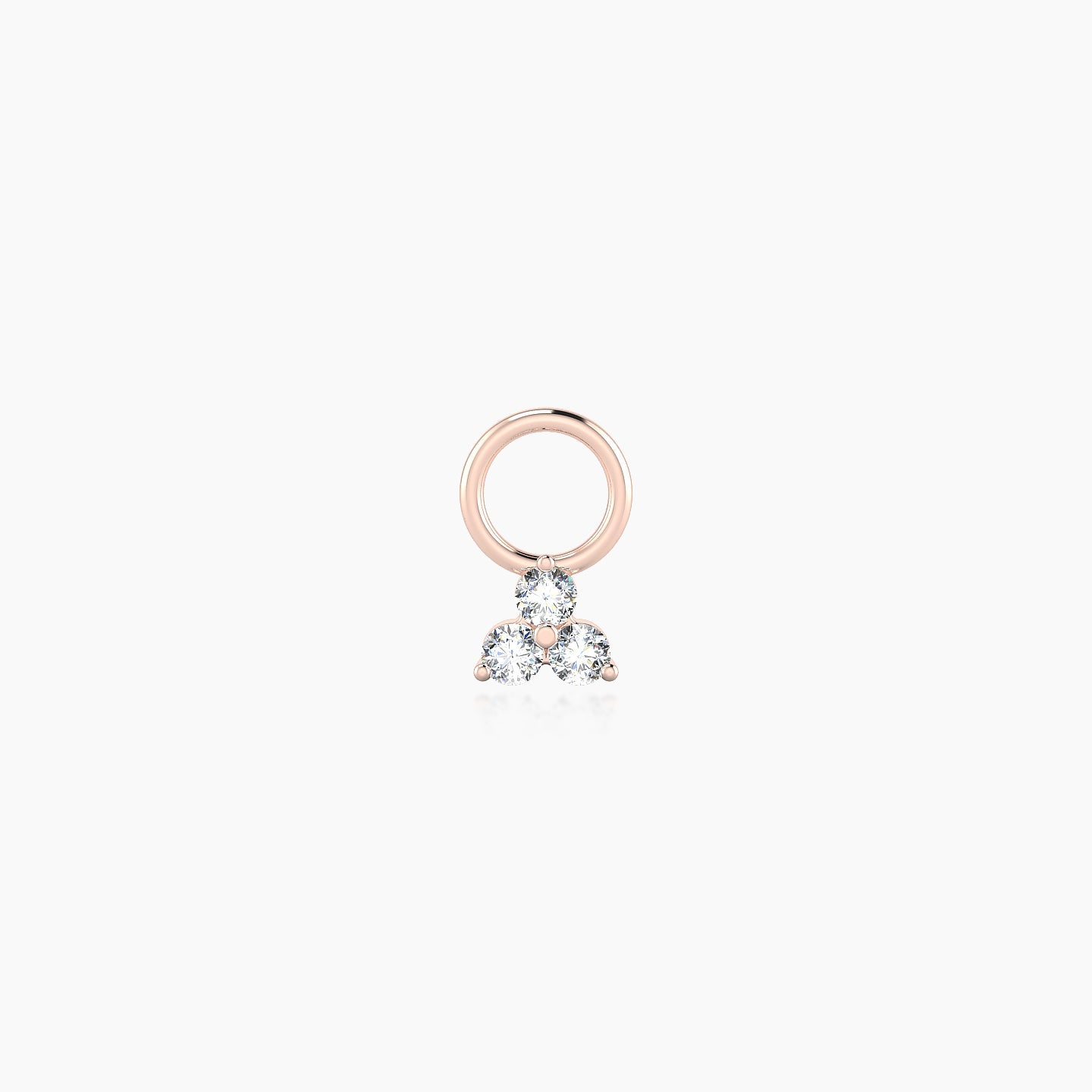 Venus | 18k Rose Gold 3.5 mm Trilogy Diamond Charm