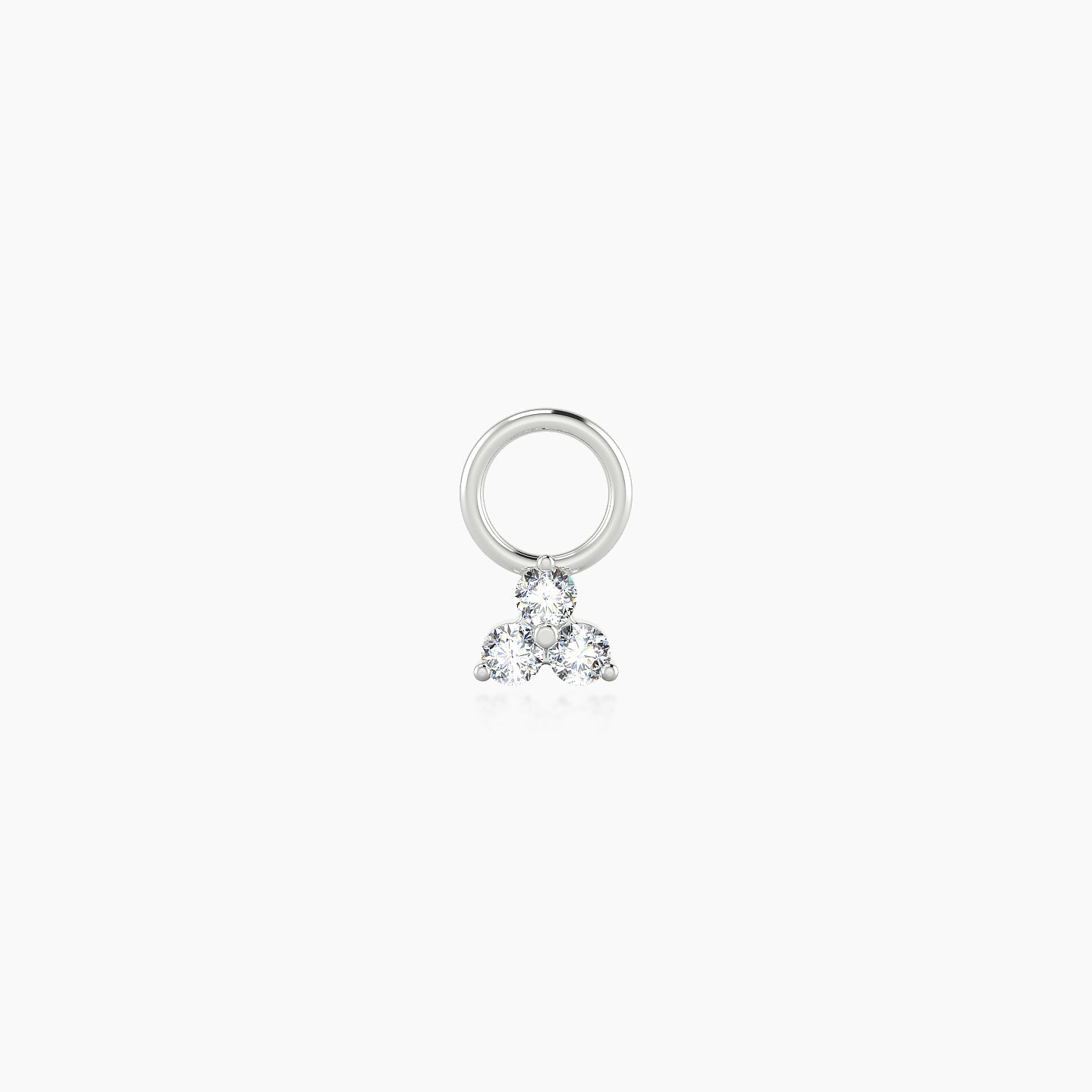 Venus | 18k White Gold 3.5 mm Trilogy Diamond Charm