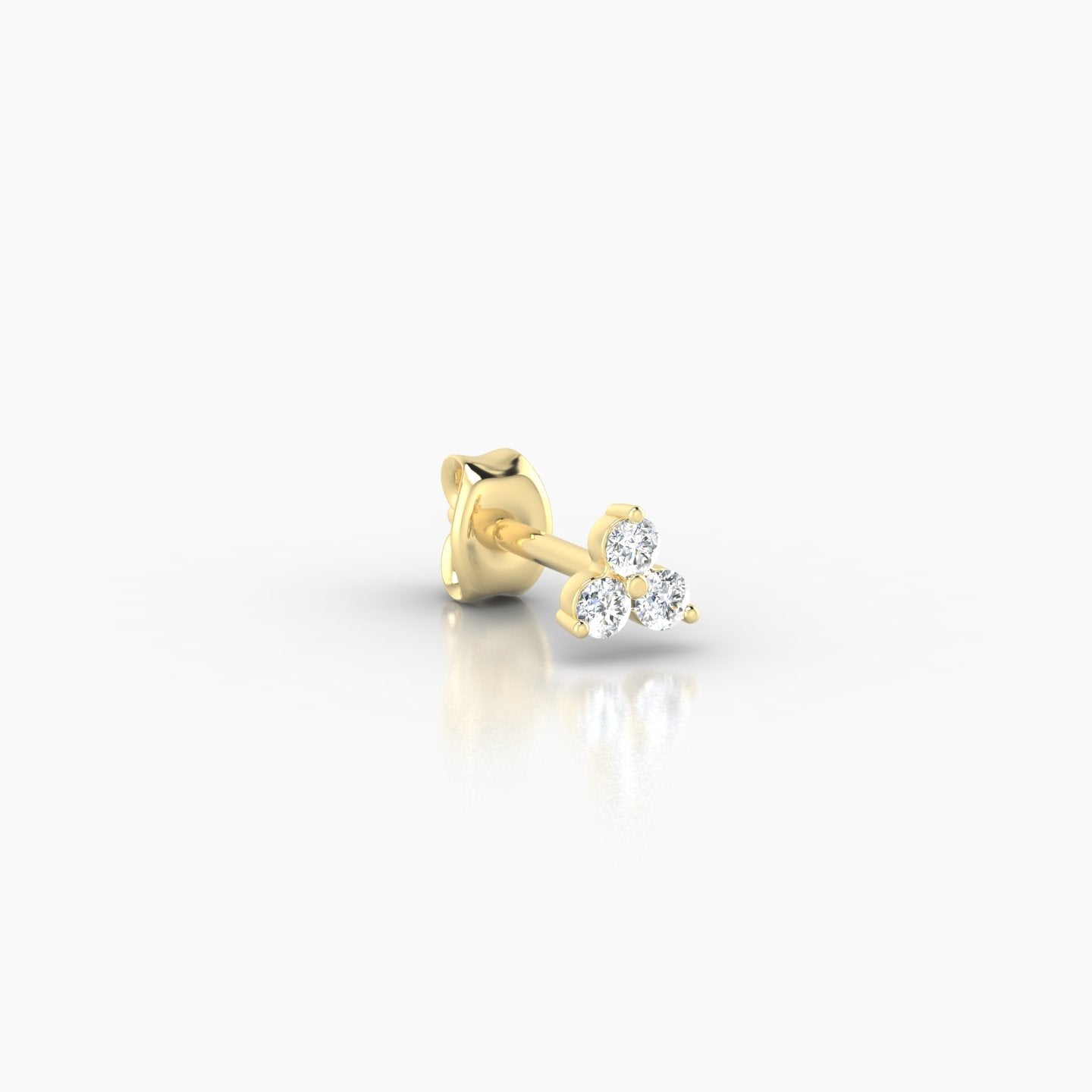 Venus | 18k Yellow Gold 3.5 mm Trilogy Diamond Earring