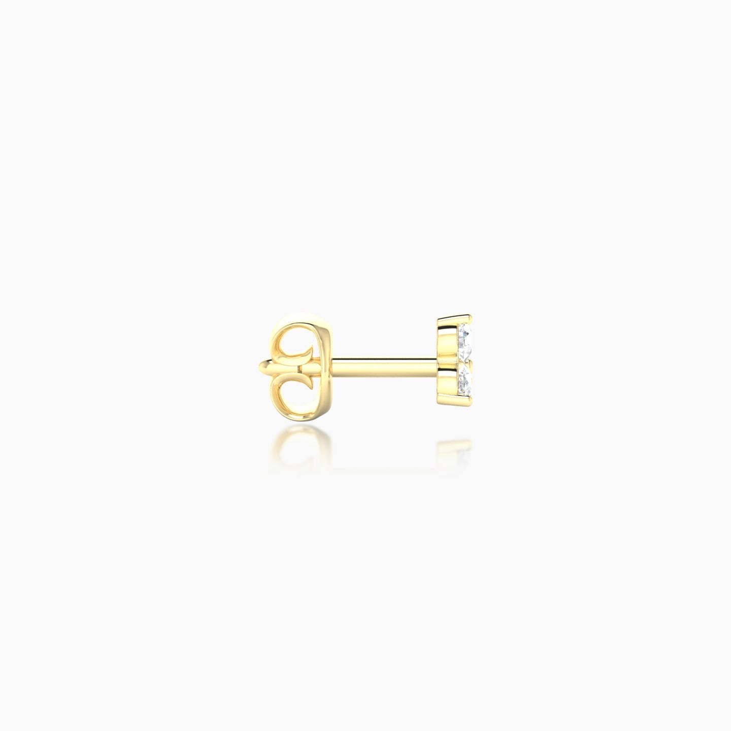 Venus | 18k Yellow Gold 3.5 mm Trilogy Diamond Earring
