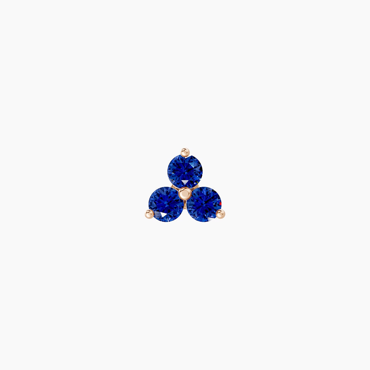Venus | 18k Rose Gold 5 mm 4.5 mm Trilogy Sapphire Piercing