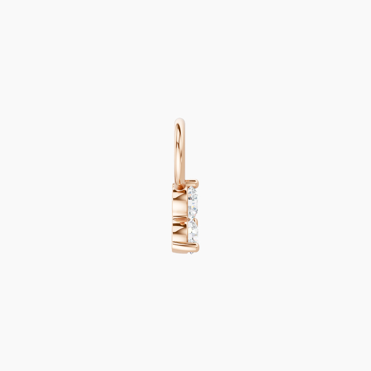 Venus | 18k Rose Gold 4.5 mm Trilogy Diamond Charm