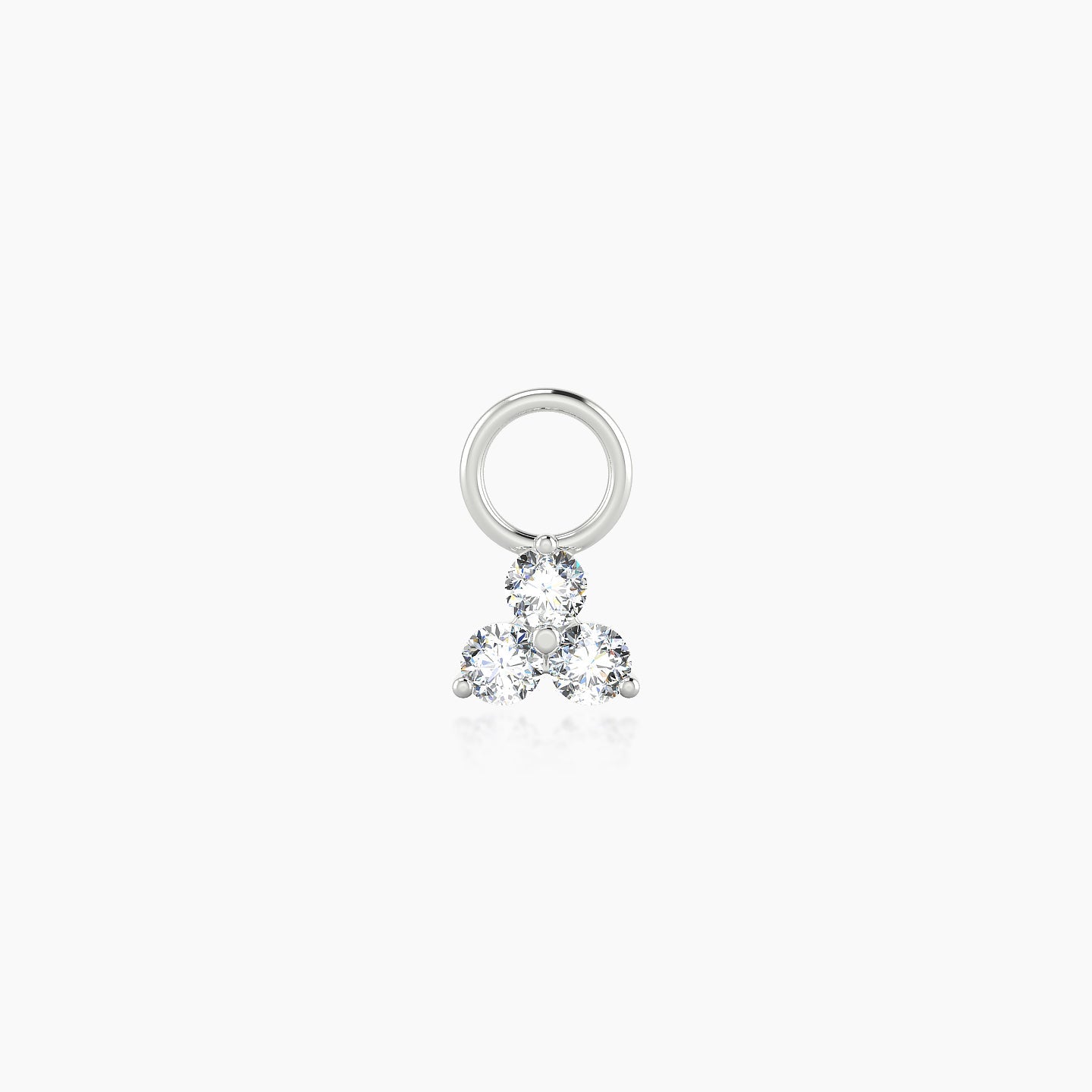 Venus | 18k White Gold 4.5 mm Trilogy Diamond Charm