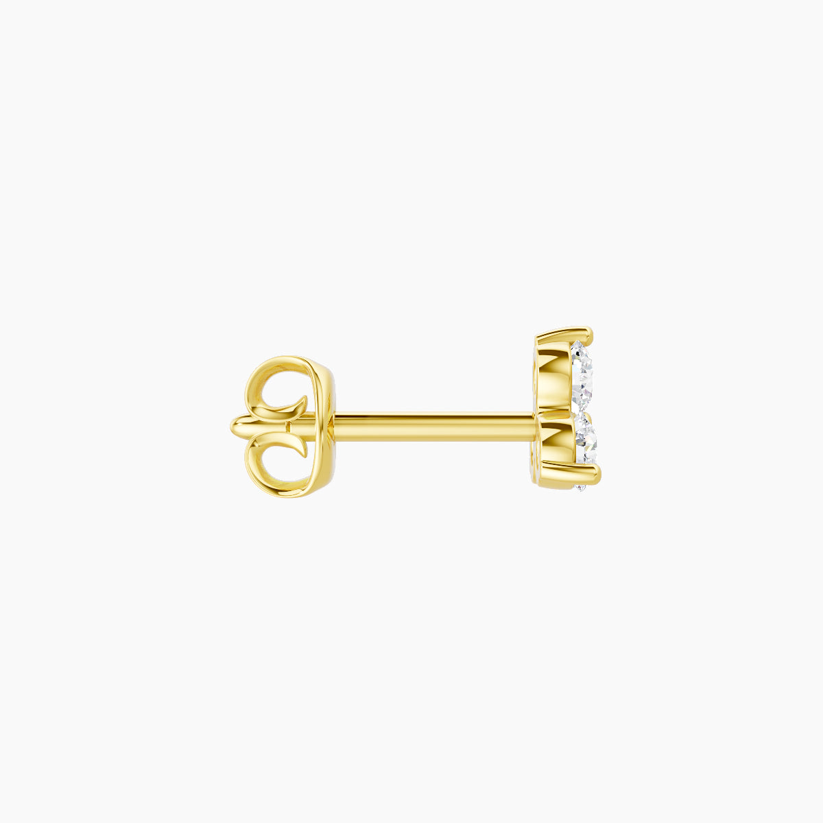 Venus | 18k Yellow Gold 4.5 mm Trilogy Diamond Earring