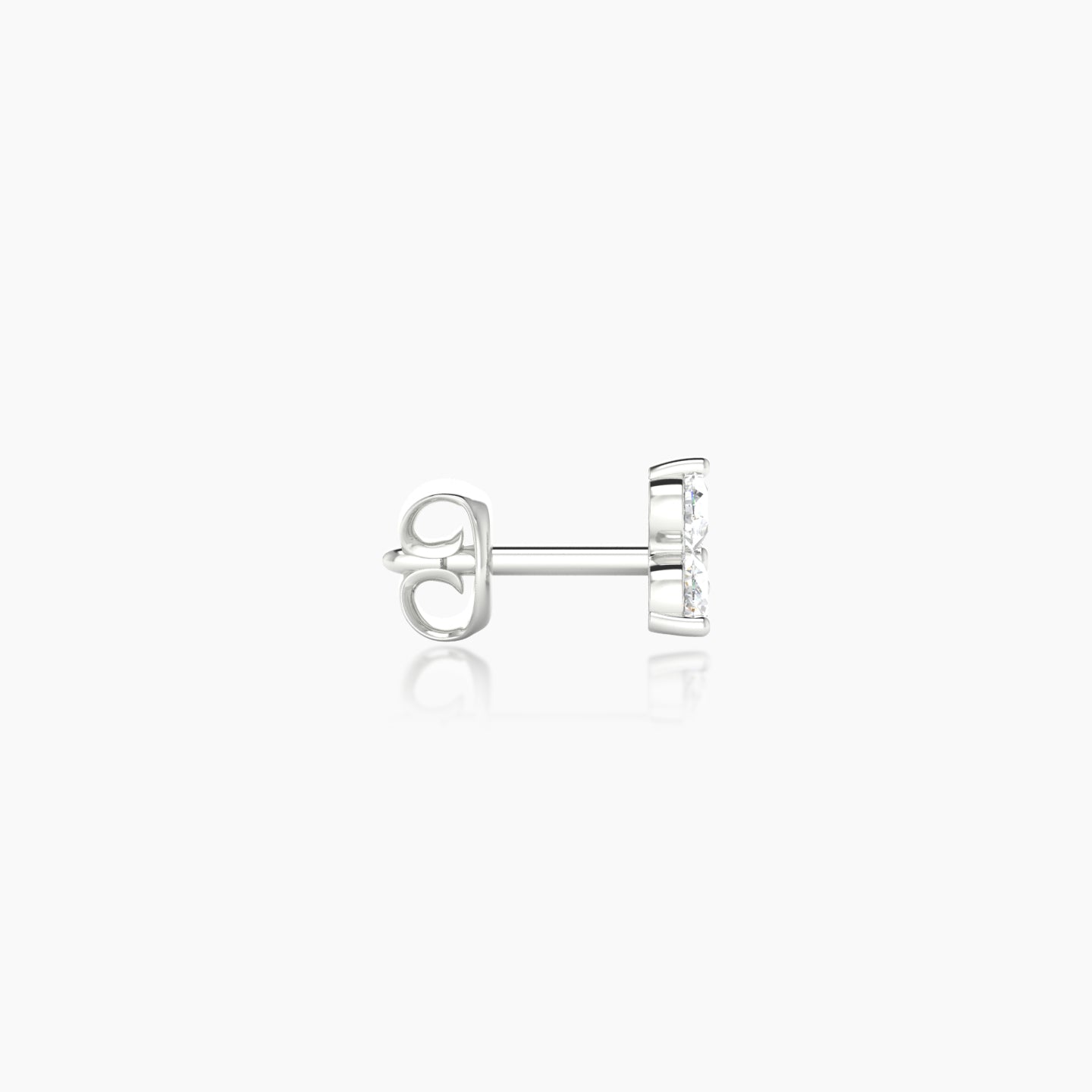 Venus | 18k White Gold 4.5 mm Trilogy Diamond Earring