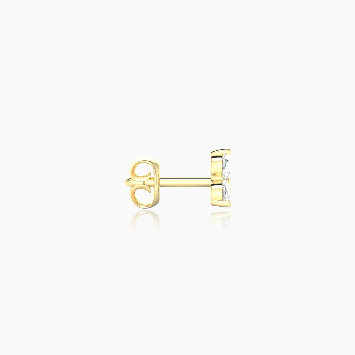 Venus | 18k Yellow Gold 4.5 mm Trilogy Diamond Earring