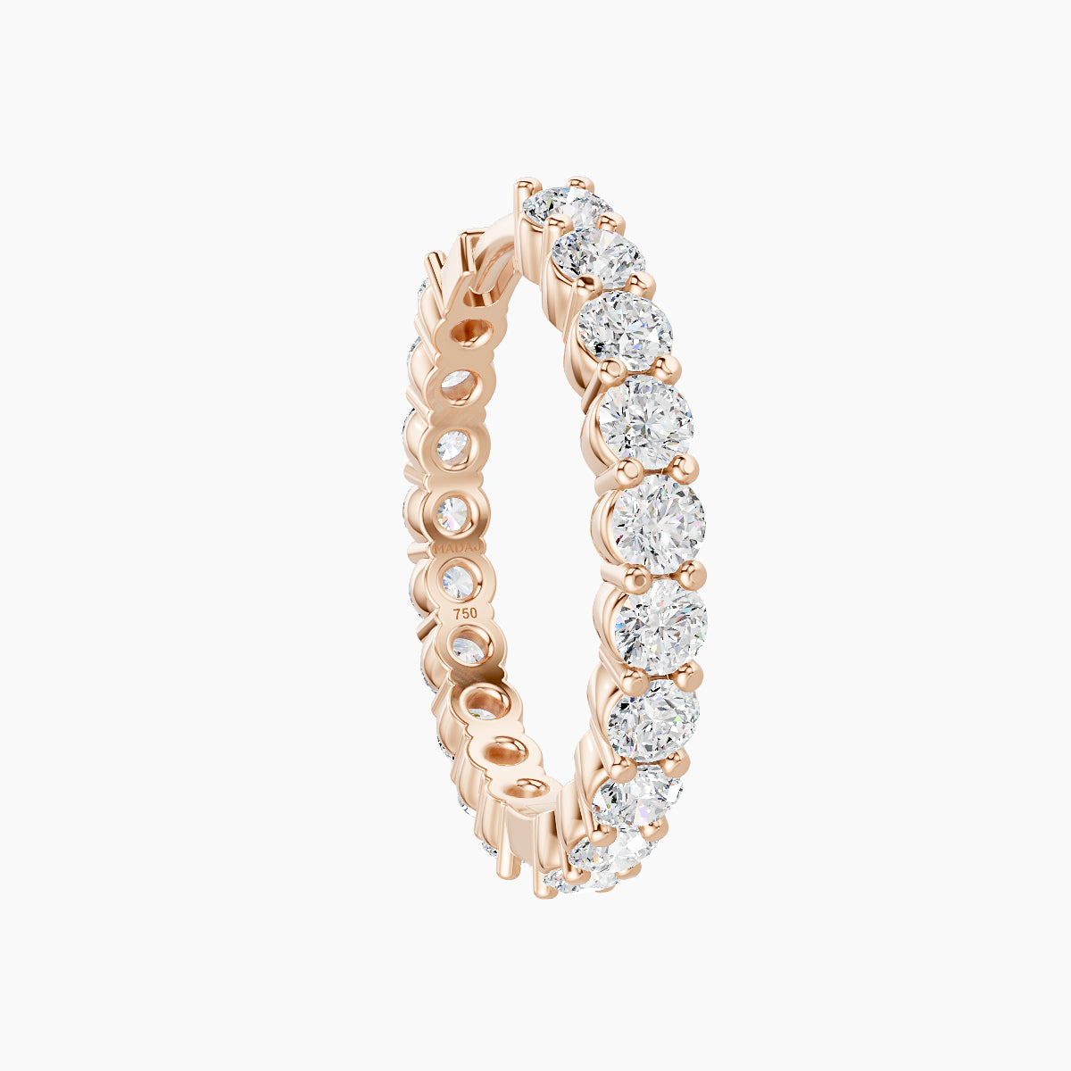 Vesta | 18k Rose Gold 11 mm Diamond Hoop Piercing