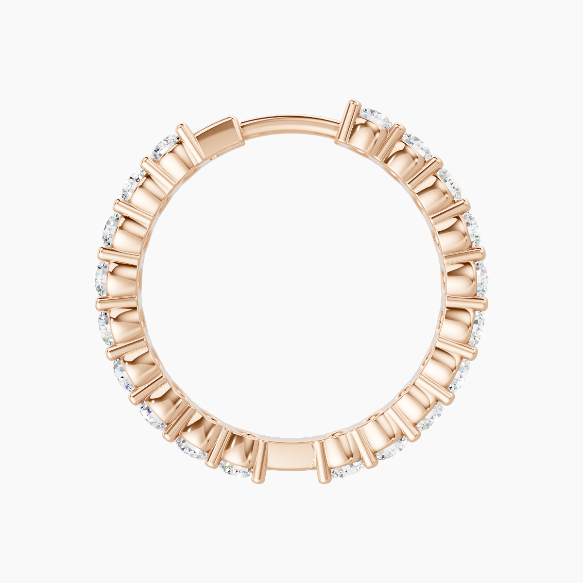 Vesta | 18k Rose Gold 11 mm Diamond Hoop Piercing