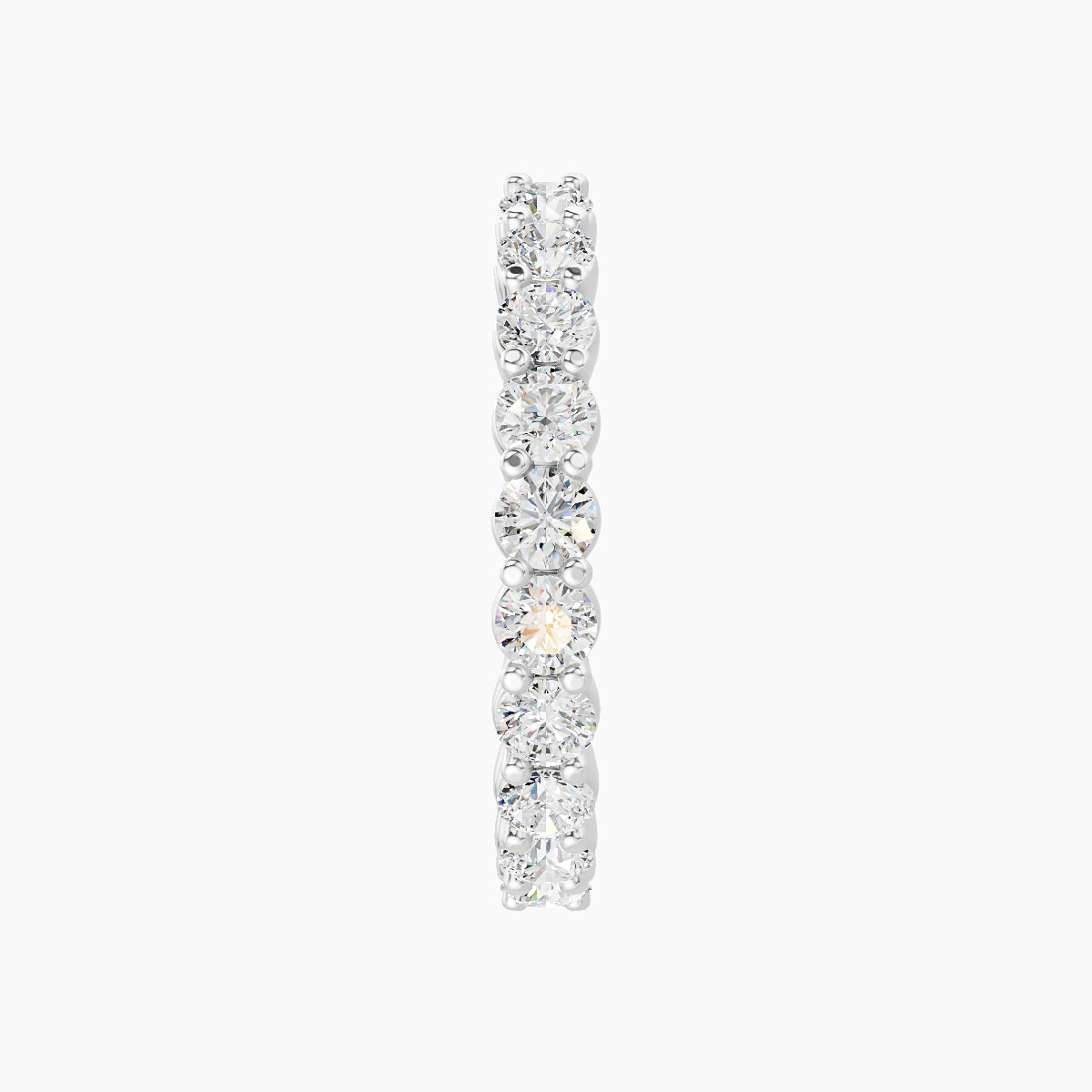 Vesta | 18k White Gold 11 mm Diamond Hoop Piercing