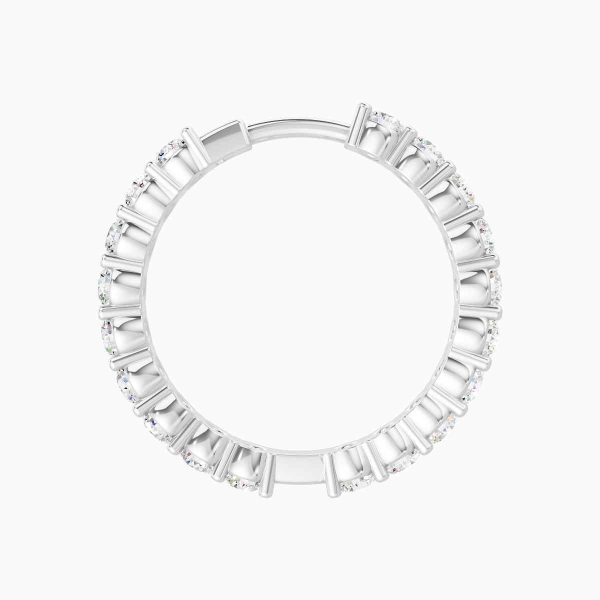 Vesta | 18k White Gold 11 mm Diamond Hoop Piercing