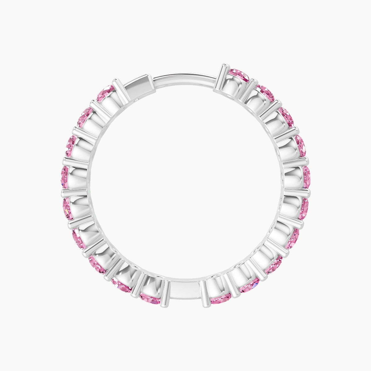 Vesta | 18k White Gold 11 mm Pink Sapphire Hoop Piercing