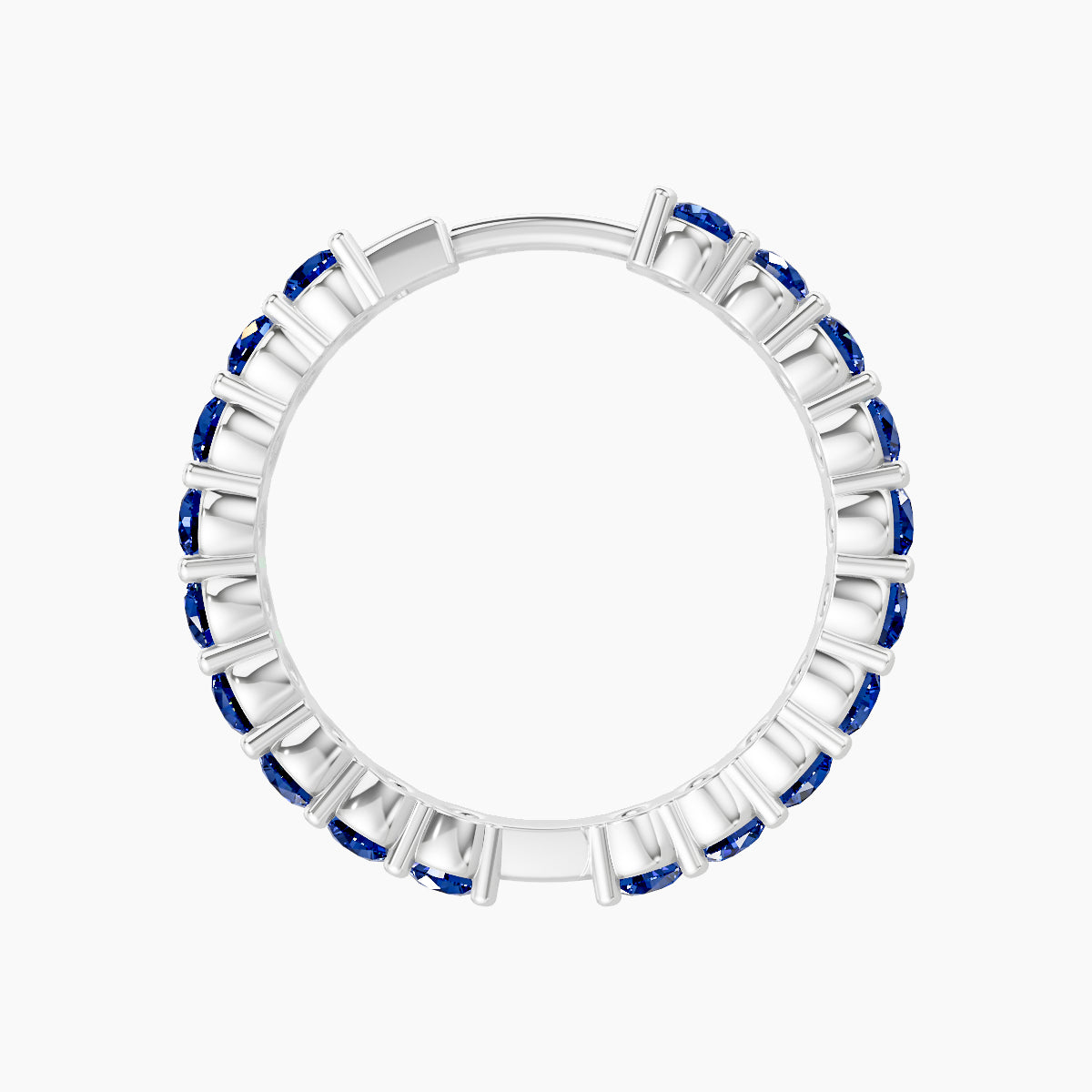 Vesta | 18k White Gold 11 mm Sapphire Hoop Piercing
