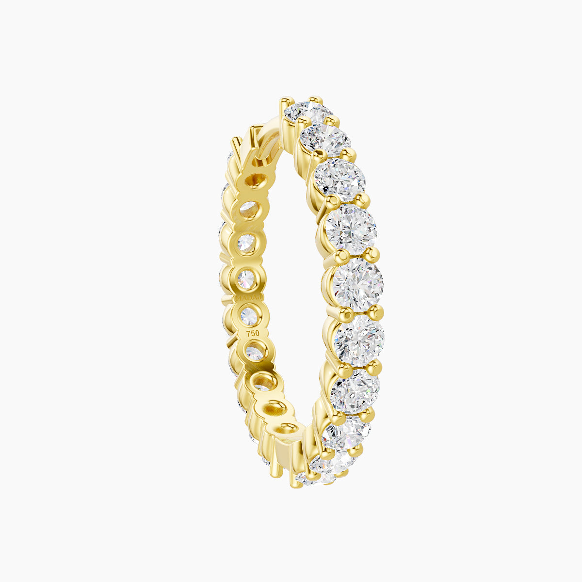 Vesta | 18k Yellow Gold 11 mm Diamond Hoop Piercing