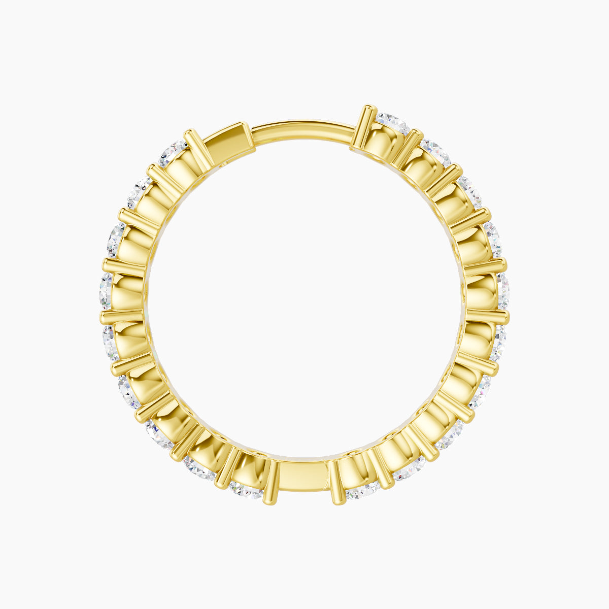 Vesta | 18k Yellow Gold 11 mm Diamond Hoop Piercing