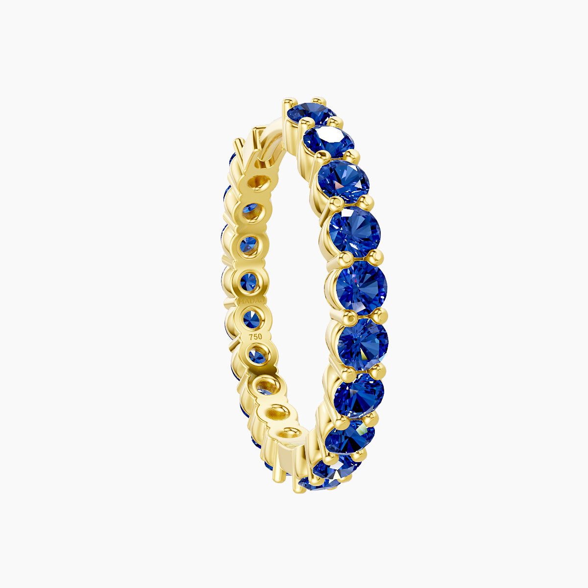 Vesta | 18k Yellow Gold 11 mm Sapphire Hoop Piercing