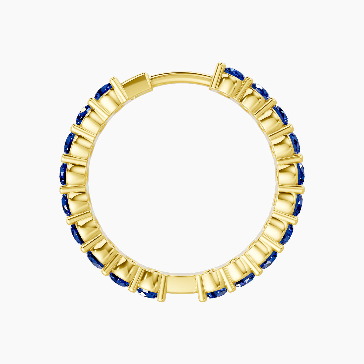 Vesta | 18k Yellow Gold 11 mm Sapphire Hoop Piercing