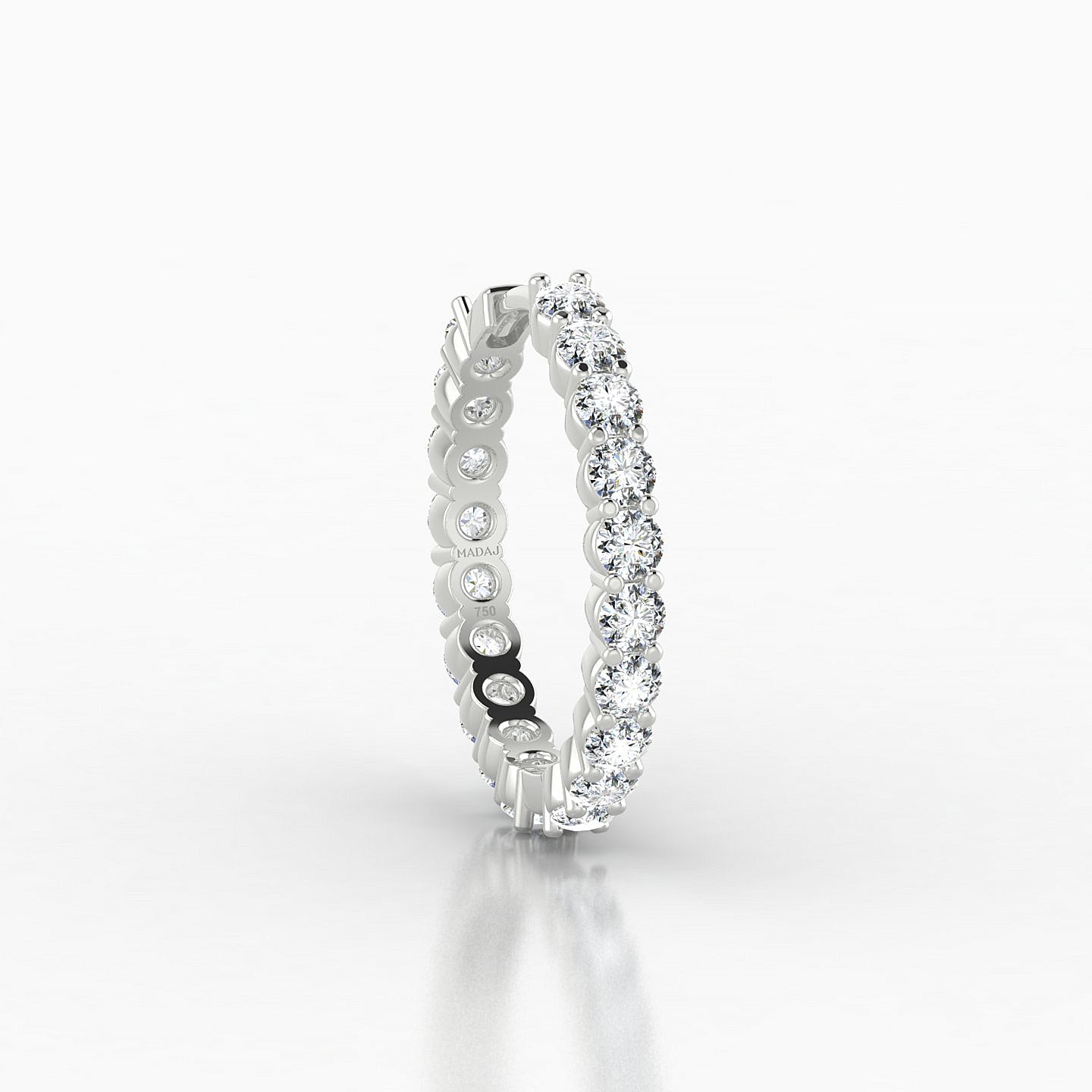 Vesta | 18k White Gold 11 mm Diamond Hoop Piercing