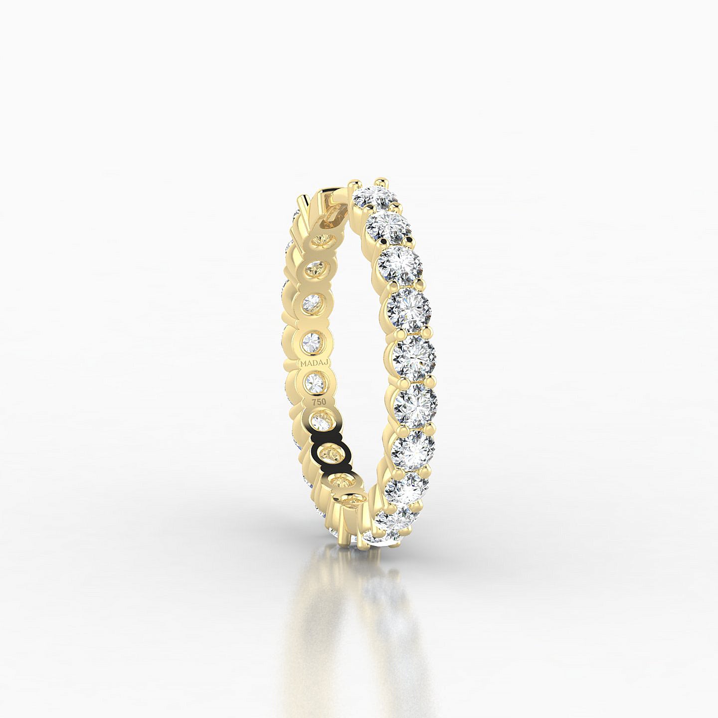 Vesta | 18k Yellow Gold 11 mm Diamond Hoop Piercing