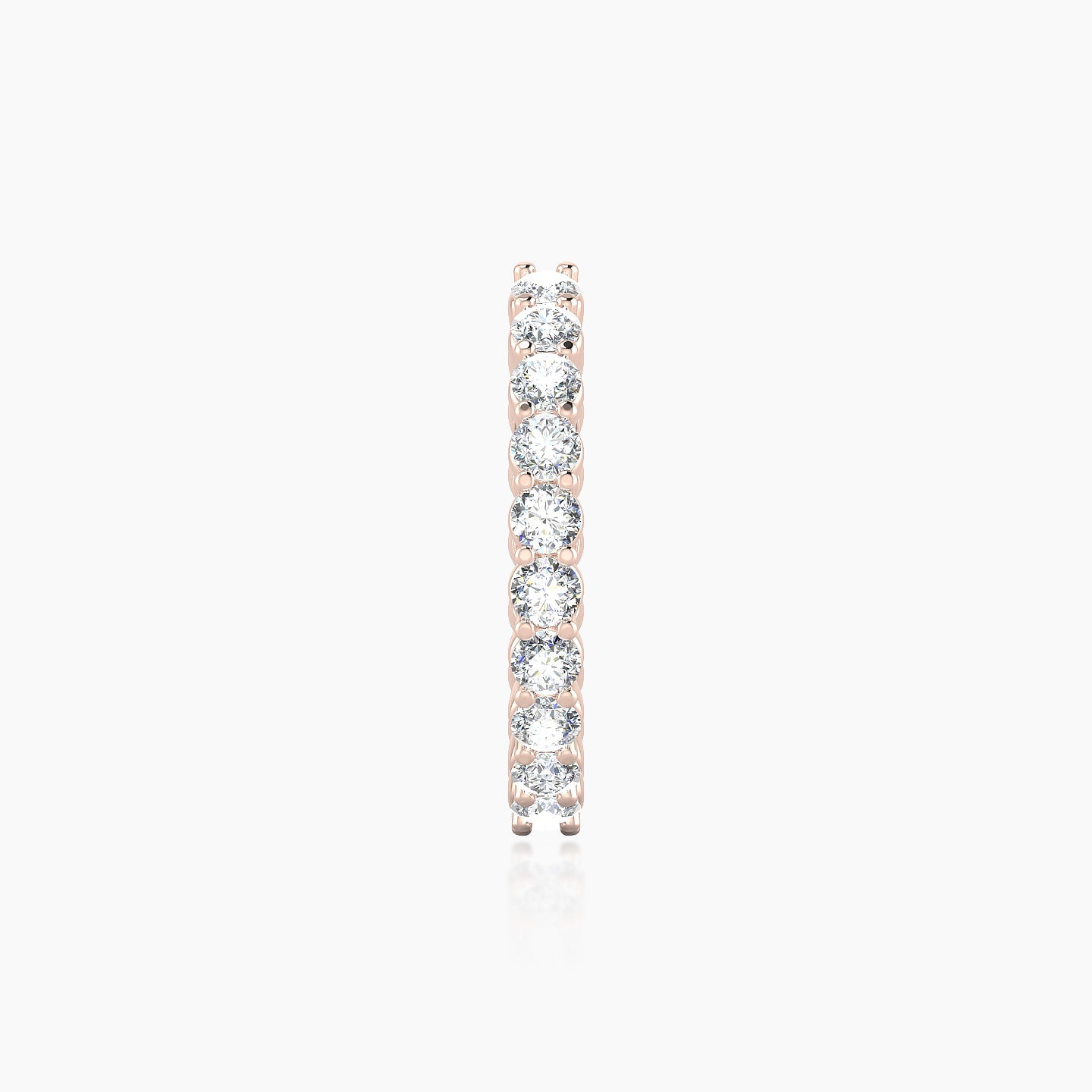 Vesta | 18k Rose Gold 11 mm Diamond Hoop Piercing