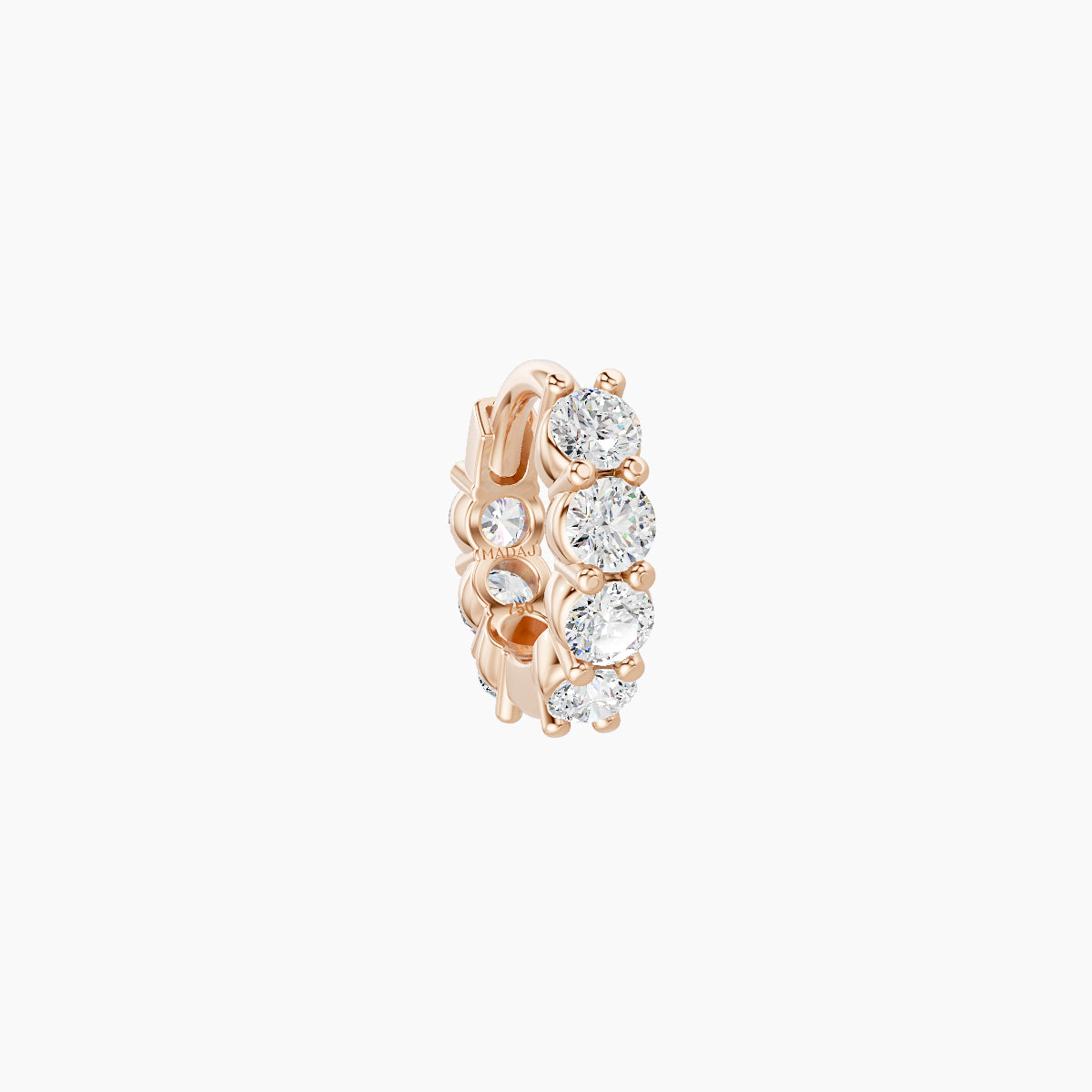 Vesta | 18k Rose Gold 5 mm Diamond Hoop Piercing