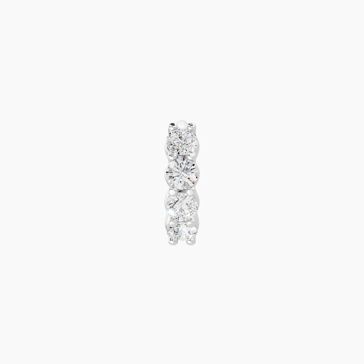 Vesta | 18k White Gold 5 mm Diamond Hoop Piercing