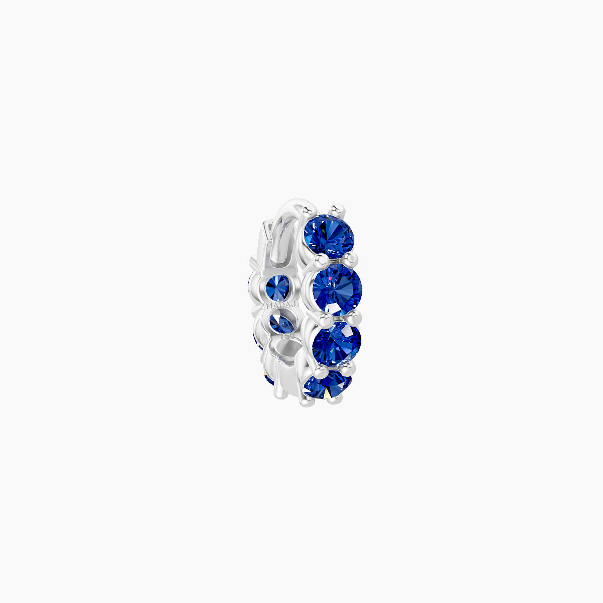 Vesta | 18k White Gold 5 mm Sapphire Hoop Piercing