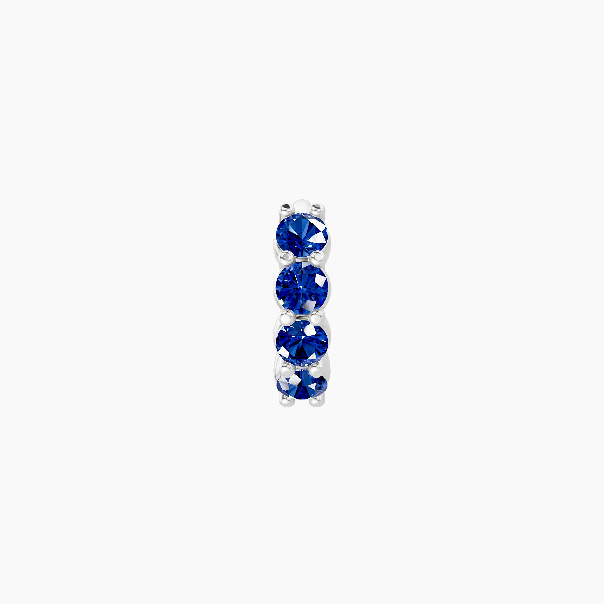 Vesta | 18k White Gold 5 mm Sapphire Hoop Piercing