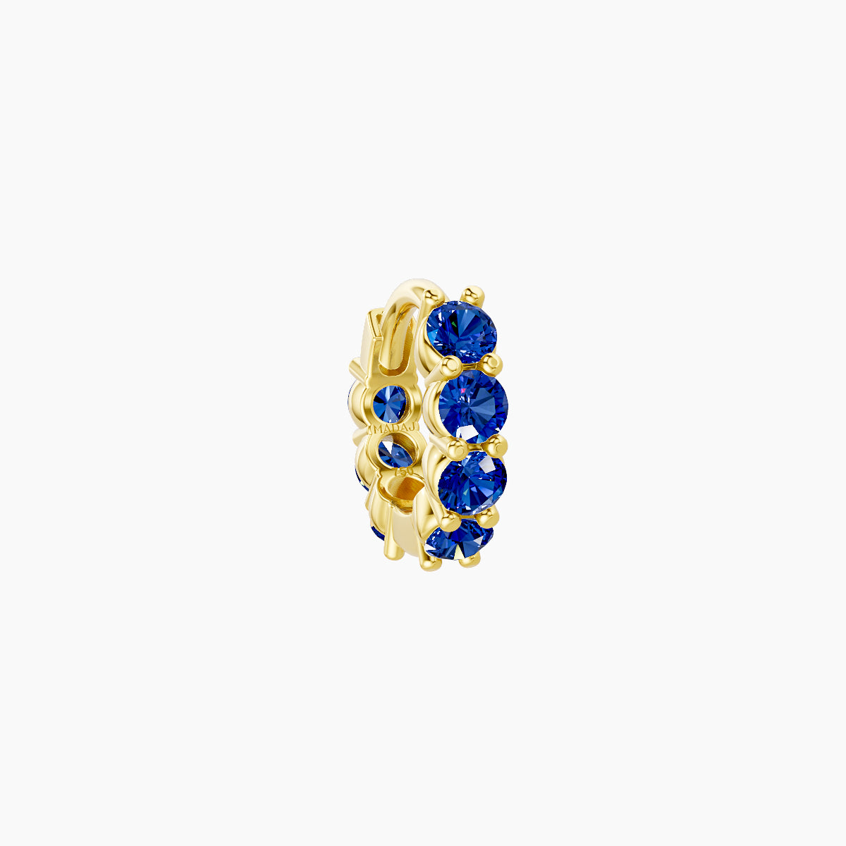 Vesta | 18k Yellow Gold 5 mm Sapphire Hoop Piercing