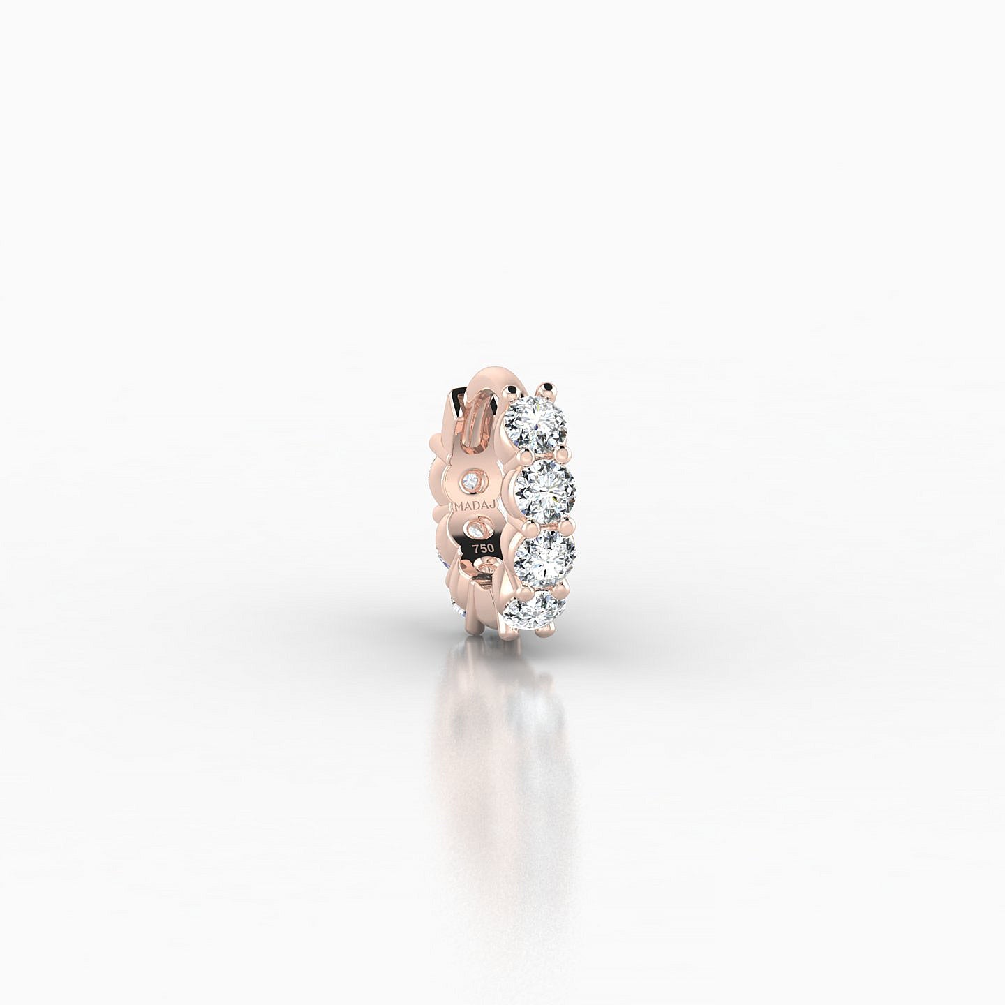 Vesta | 18k Rose Gold 5 mm Diamond Hoop Piercing