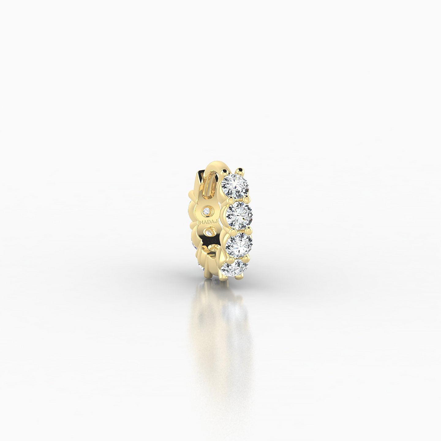 Vesta | 18k Yellow Gold 5 mm Diamond Hoop Piercing